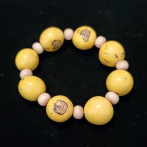 Tagua Nut Yellow Bracelet